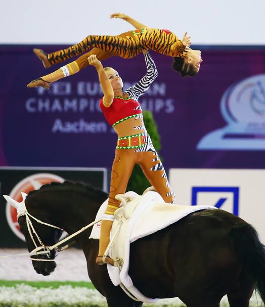 Stefanie Millinger, bronzo agli Europei di volteggio a cavallo per l&#39;Austria, non ha mai dato per scontato che si potesse fare la ginnasta solo con i cavalli... Getty
